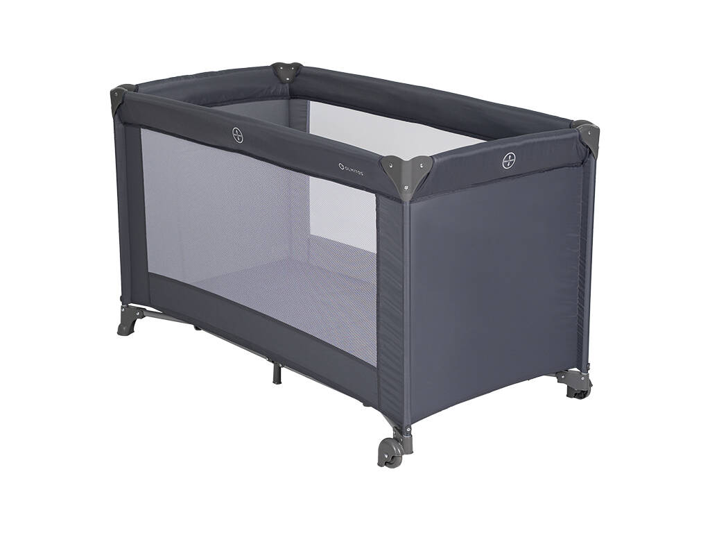 Lit de voyage basique gris foncé 79 x 66 x 126 cm