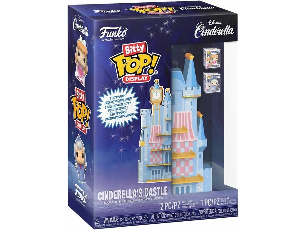 Funko Bitty Pop Display Castillo de Cenicienta con 2 Figuras Exclusivas