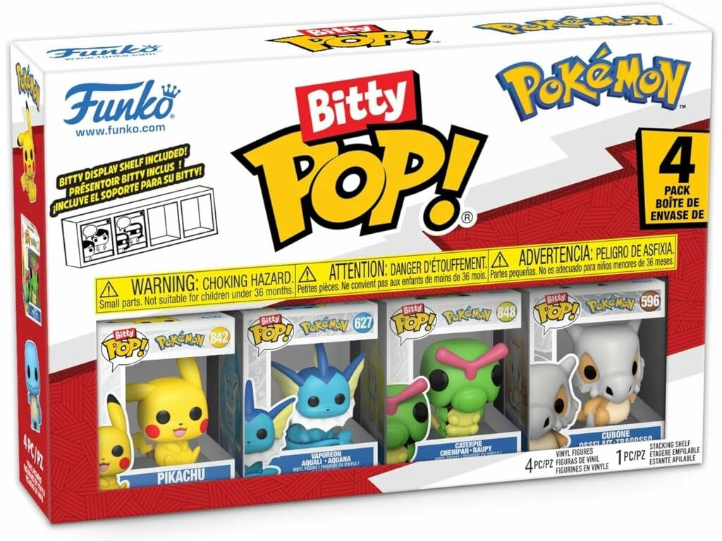 Funko Bitty Pop Pokémon Pack 4 con Pikachu