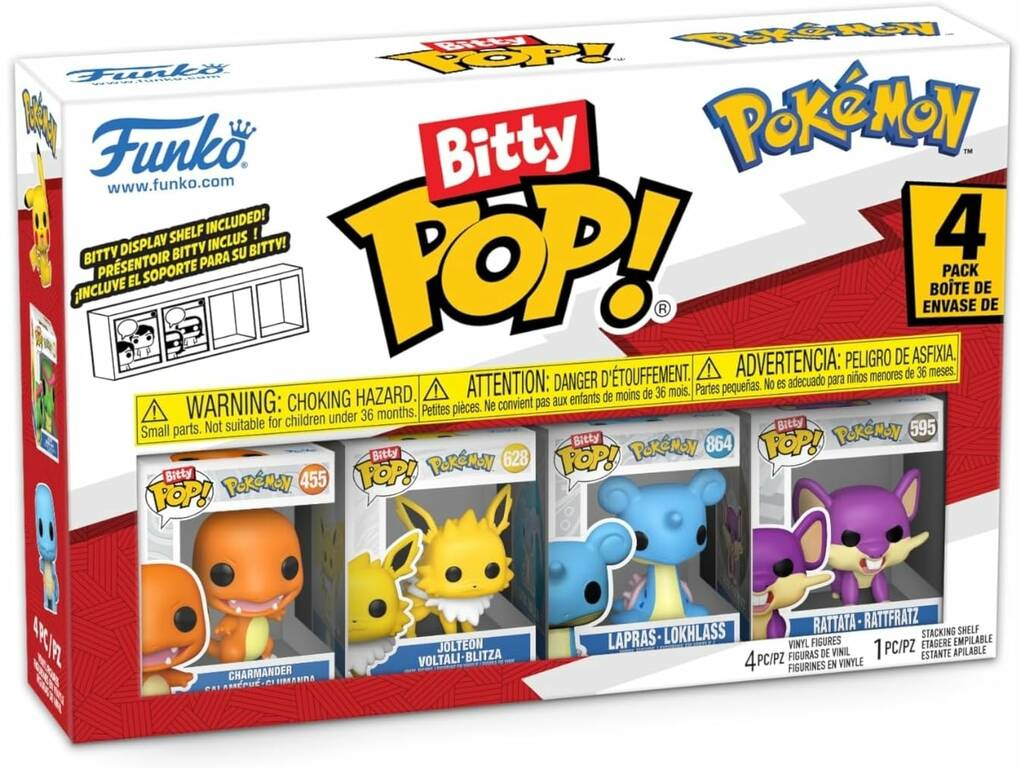 Funko Bitty Pop Pokémon Pack 4 con Charmander