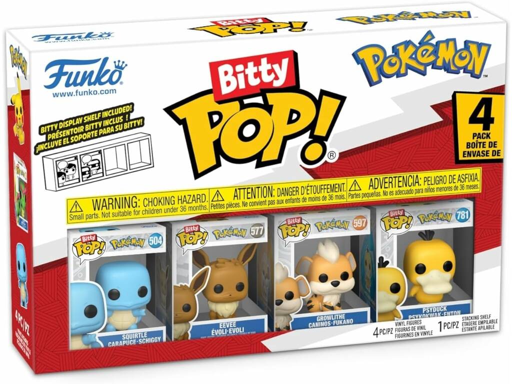 Funko Bitty Pop Pokémon Pack 4 con Squirtle