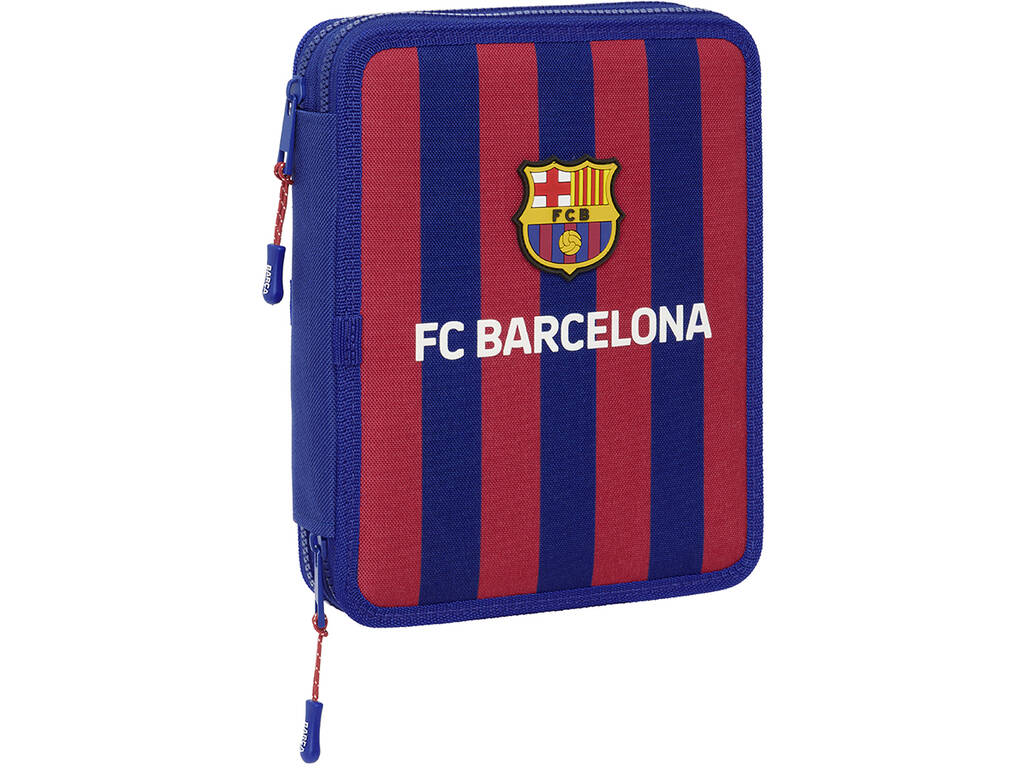 Boîte à crayons double 56 pièces F.C. Barcelona