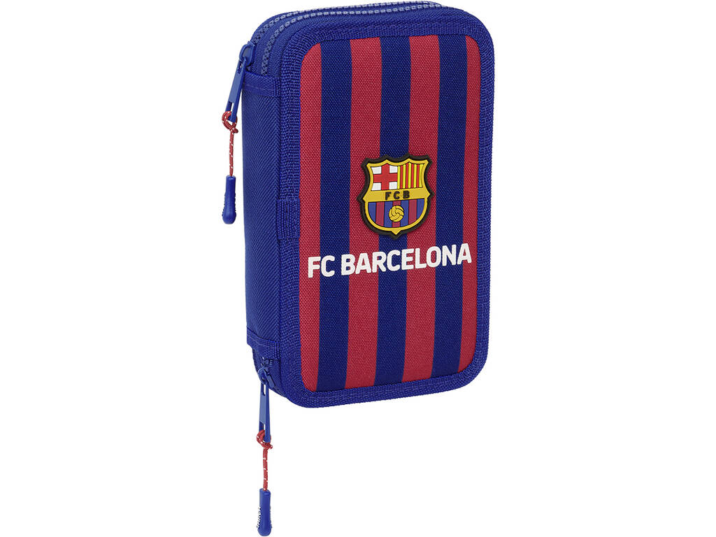 Trousse à crayons double 29 pièces F.C. Barcelona