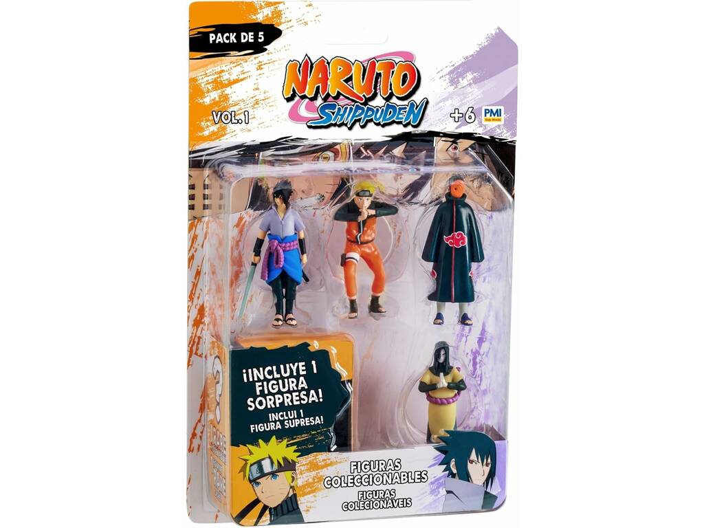 Jeu de 5 mini-figurines Naruto Shippuden