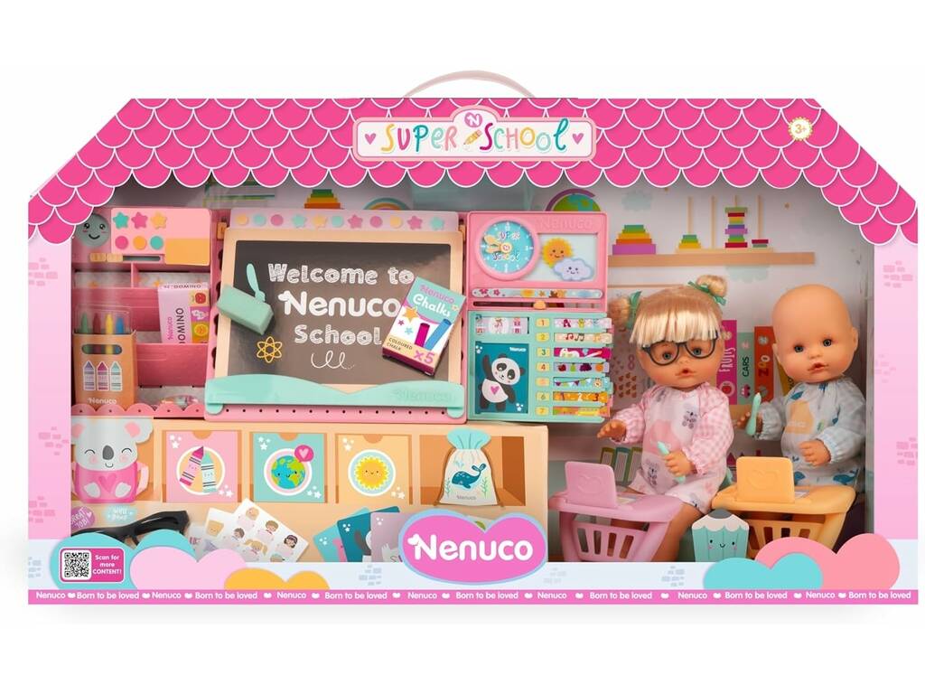 Nenuco Pack Súper Escuela con 2 Muñecas y Accesorios