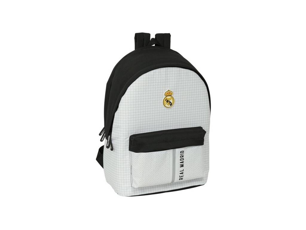 Sac à dos double pour ordinateur portable 15,6 pouces avec prise USB Real Madrid 1er équipement 24/25