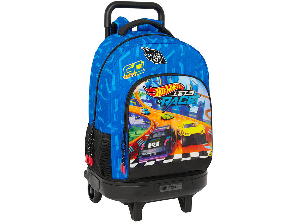Grand sac à dos à roulettes Compact amovible Hot Wheels Let's Race