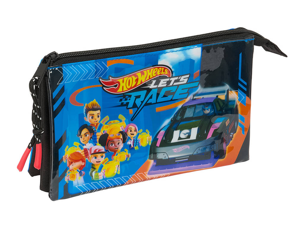 Triple porte-tout Hot Wheels Let's Race