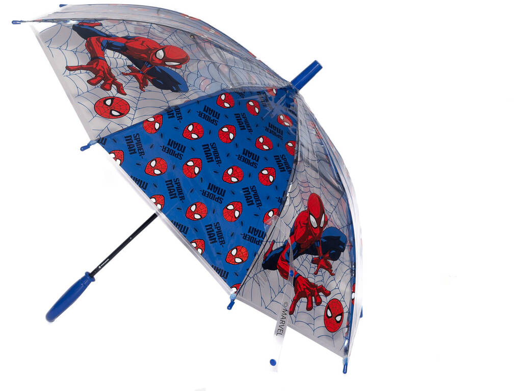Parapluie automatique Spiderman Attack bleu