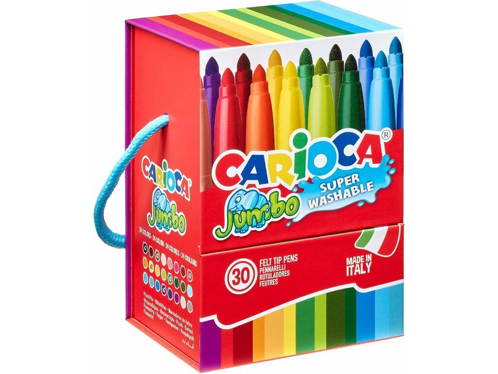 Carioca Jumbo Boîte de 30 feutres super lavables