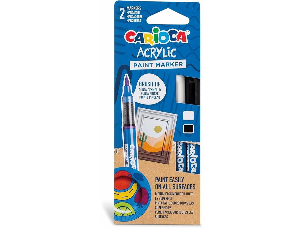Carioca Acrylic Paint Marker Pack 2 Feutres pour toutes surfaces