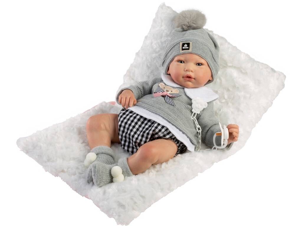 Poupée Bébé Reborn Alex de 46 cm avec coussin