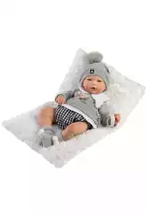 Boneca Bebé Reborn Alex de 46 cm com Almofada