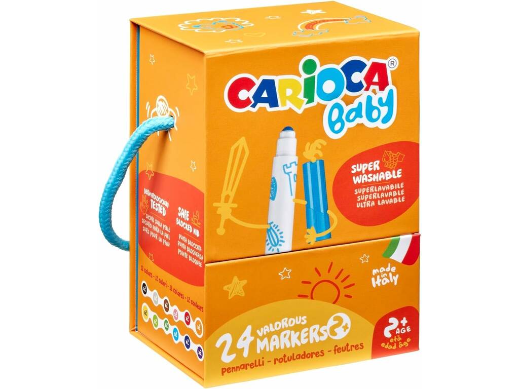 Carioca Baby Caixa 24 Marcadores Ultra Laváveis
