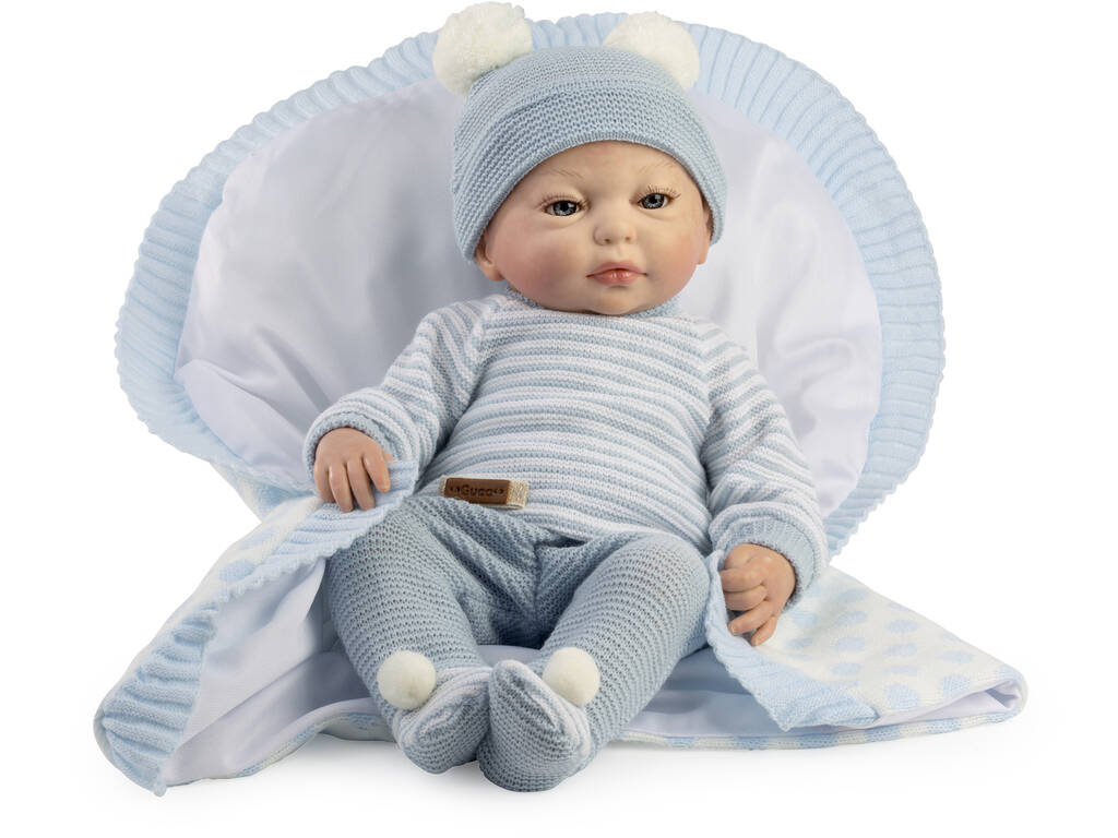 Poupée Bébé Reborn Carlos Prématuré 38 cm Avec Couverture
