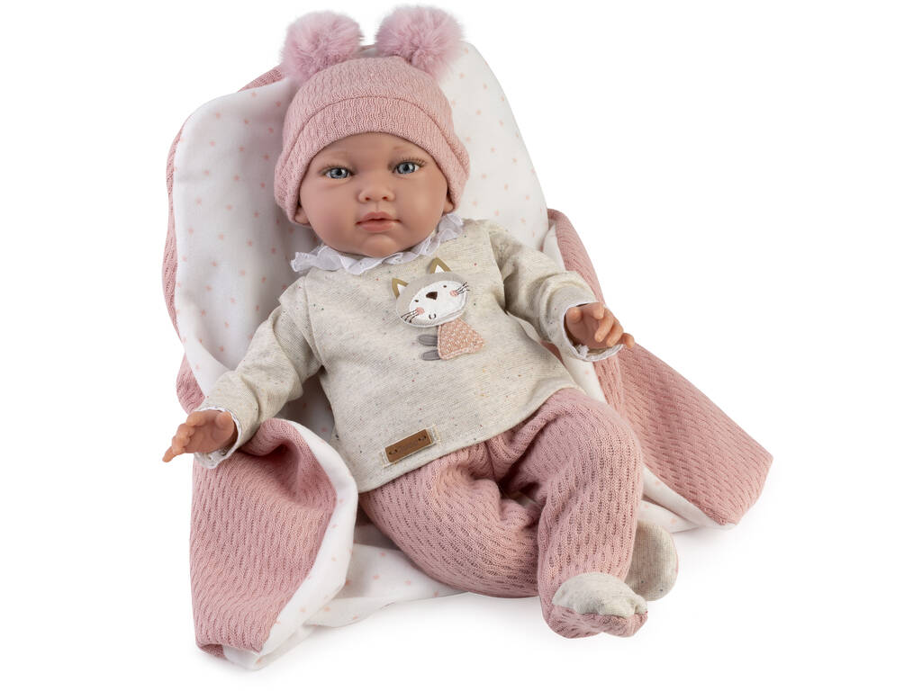Boneca Bebé Nerea de 42 Cm com Manta