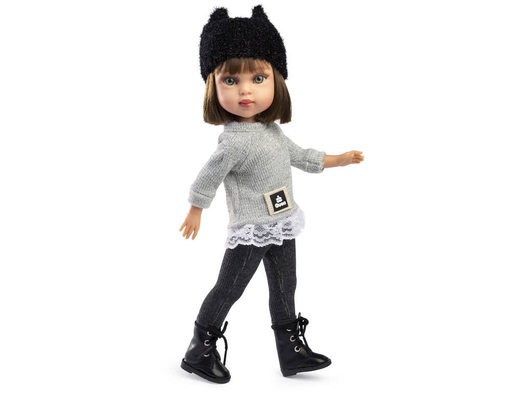 Poupée Penelope de 33 cm avec bonnet noir