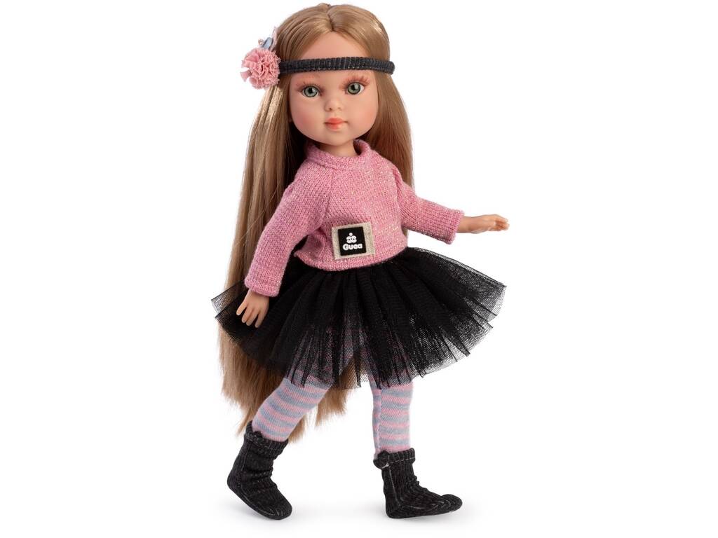Poupée Penelope Paris 33 cm avec pull rose