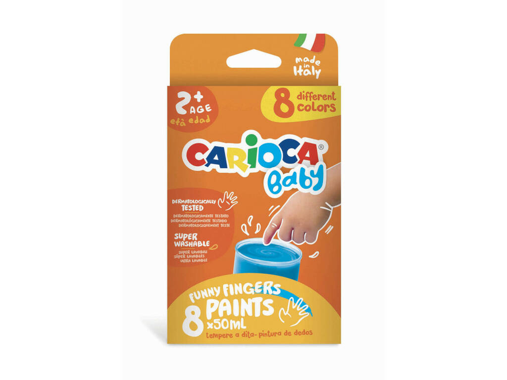Carioca Baby Tinta de Dedos Pack 8x50 ml