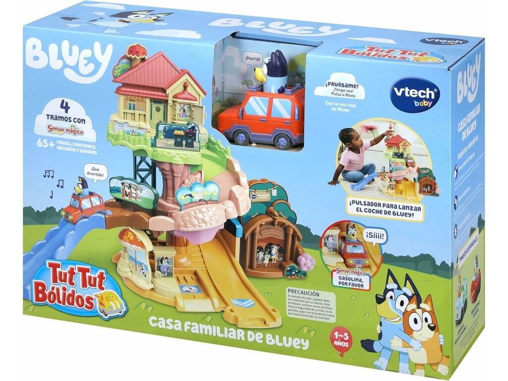 Tut Tut Bólidos Bluey Maison familiale avec voiture Bluey