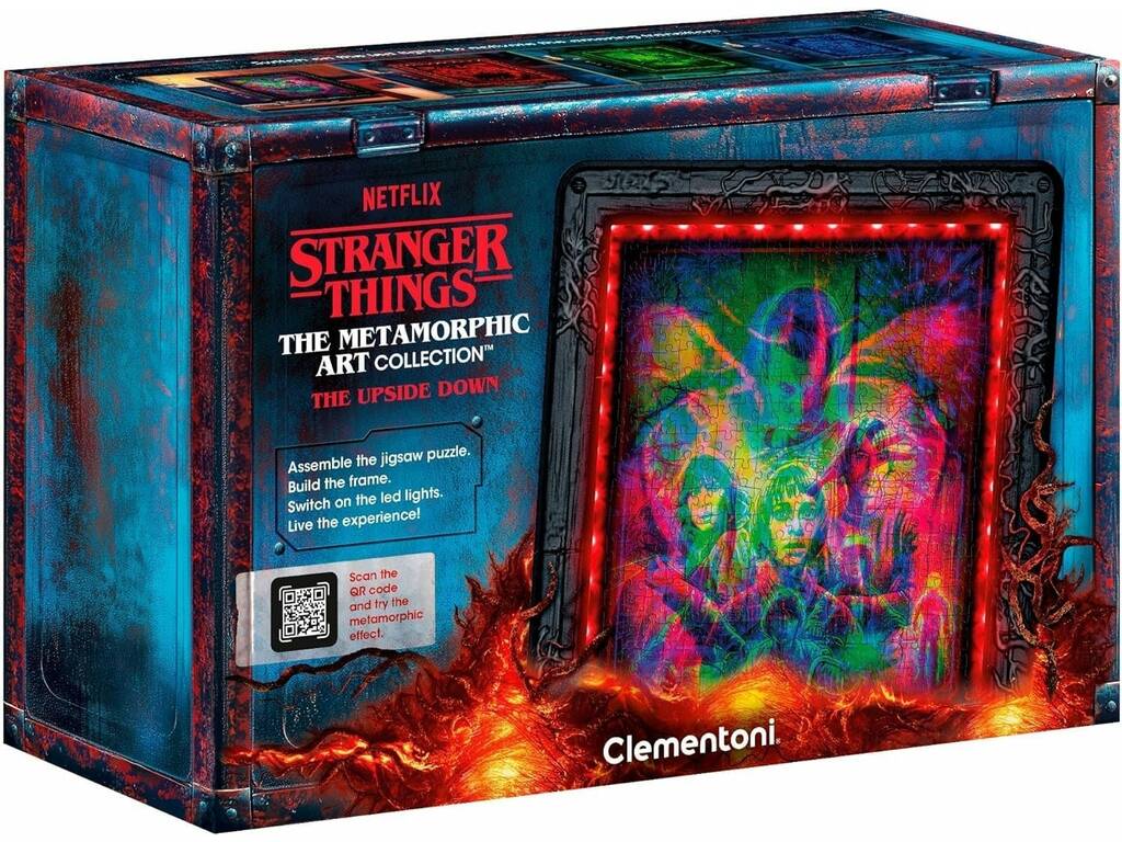 Stranger Things Puzzle Metamórfico The Upside Down de 520 Piezas con Luz LED