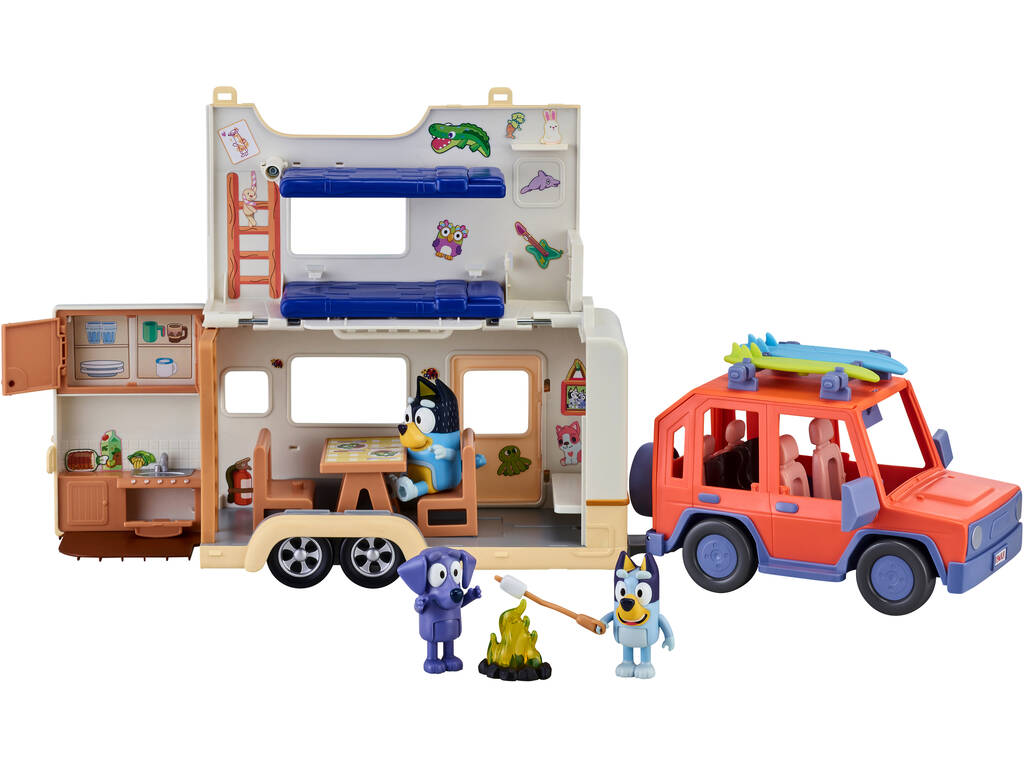 Bluey Set Caravana de Aventuras con Figuras y Accesorios