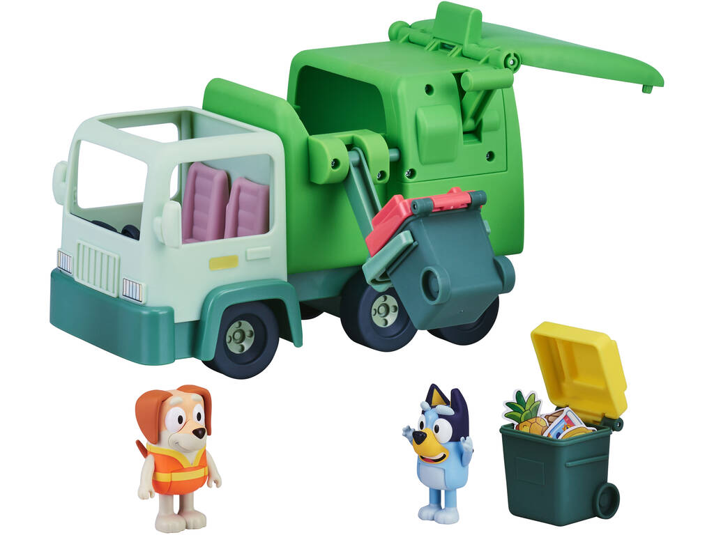 Bluey Set Camión de la Basura con Figuras y Accesorios