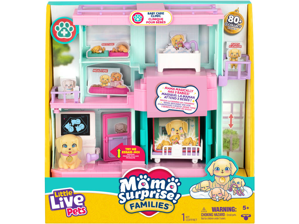 Little Live Pets Mama Surprise Families Clínica para Bebés Perritos