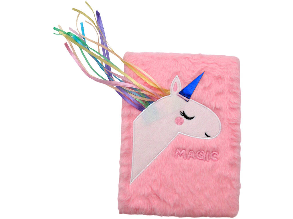Libreta Peluche A5 licorne rose avec 80 pages