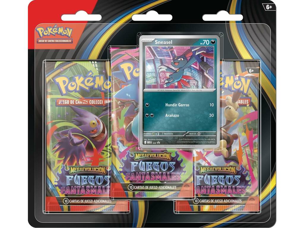 Pokémon TCG Méga-evolition Feux fantomatiques Plaquette avec 3 enveloppes et lettre promotionnelle