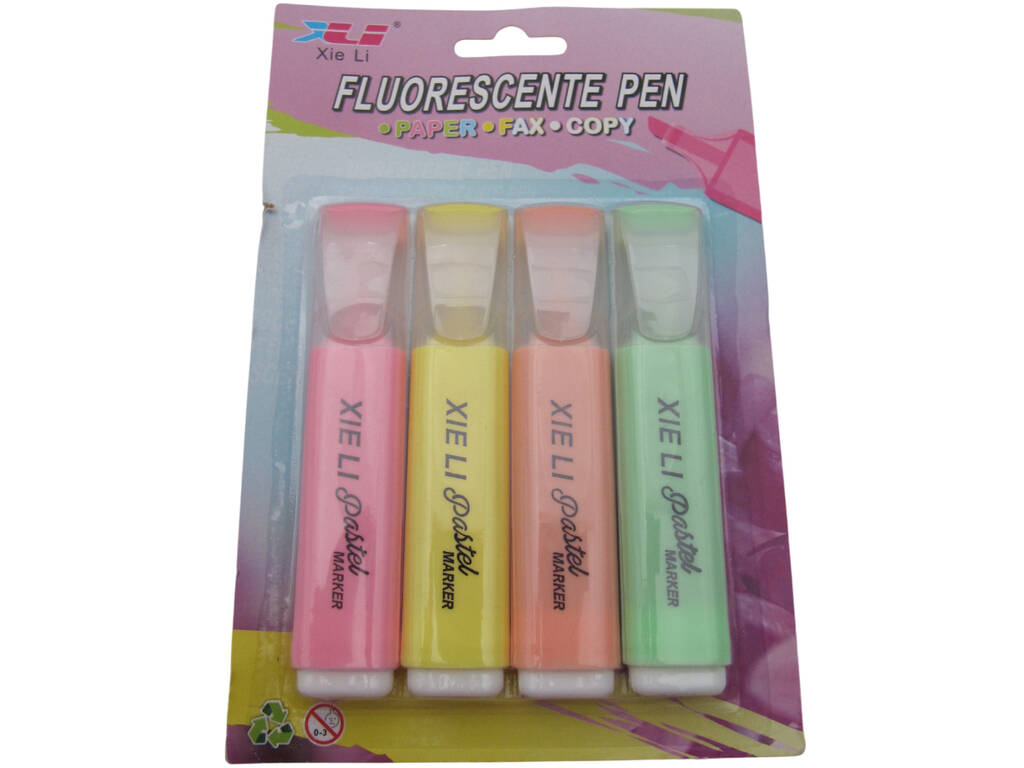 Set 4 surligneurs fluorescents