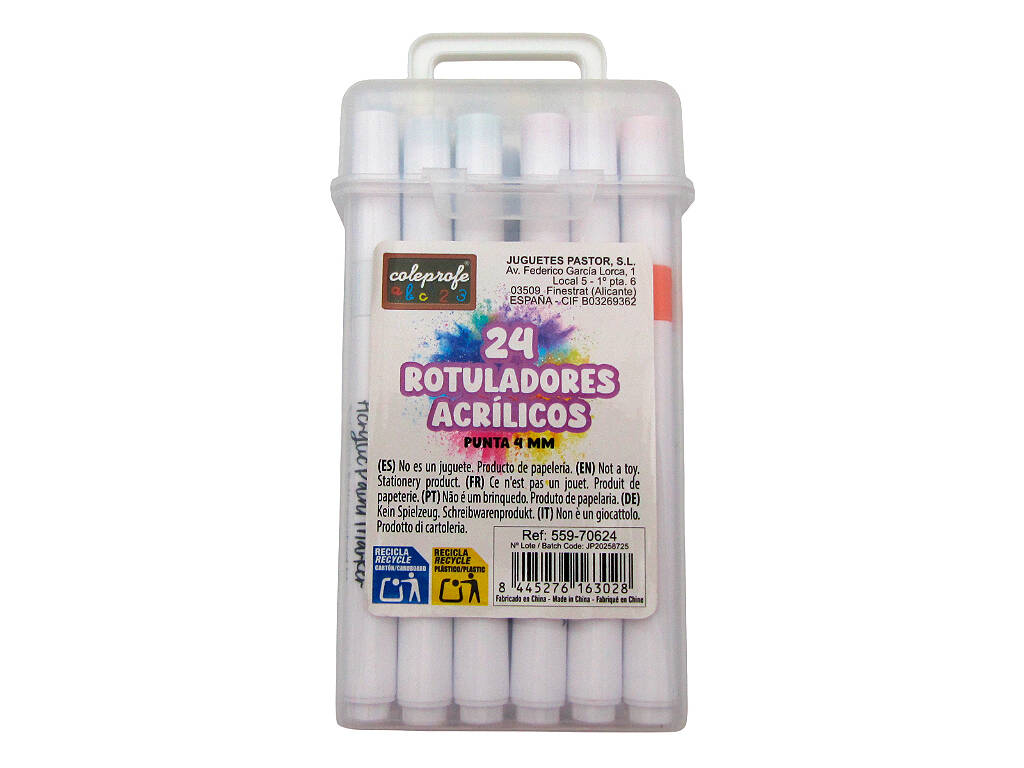Mallette 24 feutres acryliques pointe 4 mm