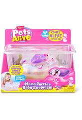 imagen Zuru Pets Alive Mamá Tortuga con Bebés Sorpresa y Tanque