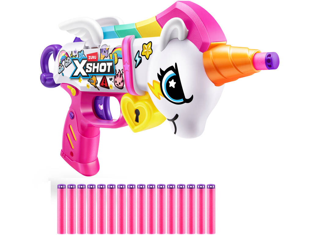 Zuru X-Shot Blastercorn Lanceur avec 16 fléchettes