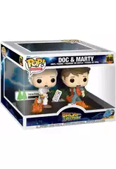 Funko Pop Moment Regreso al Futuro Figura Doc y Marty