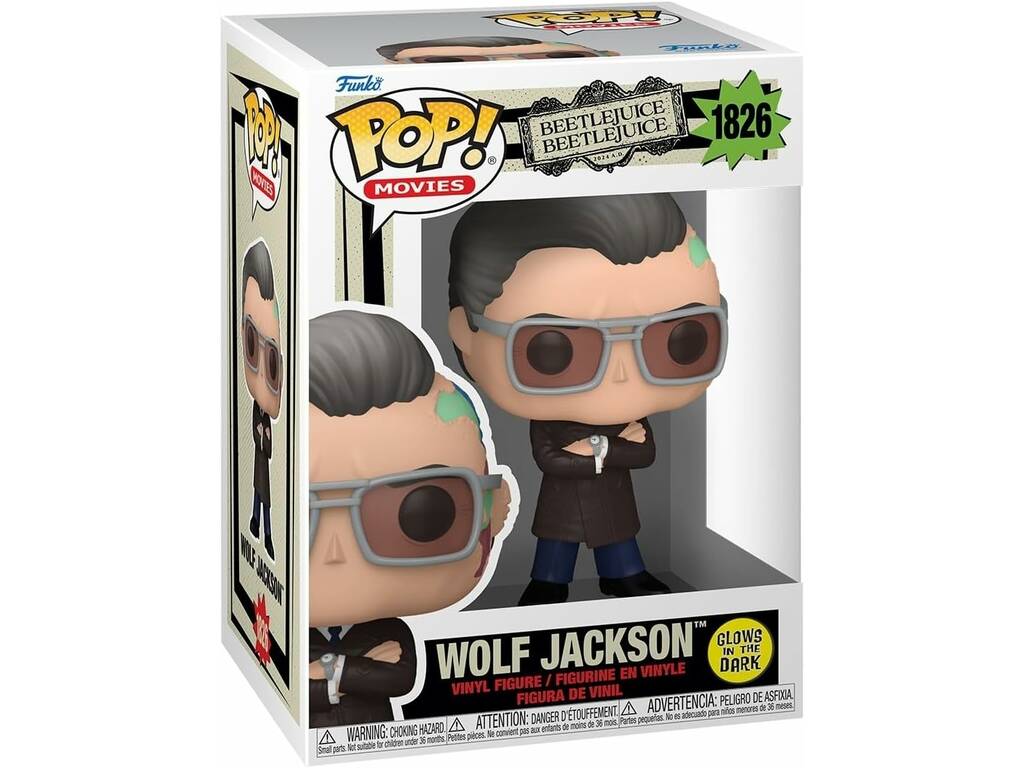 Funko Pop Movies Beetlejuice Beetlejuice Figura Wolf Jackson Glow In The Dark