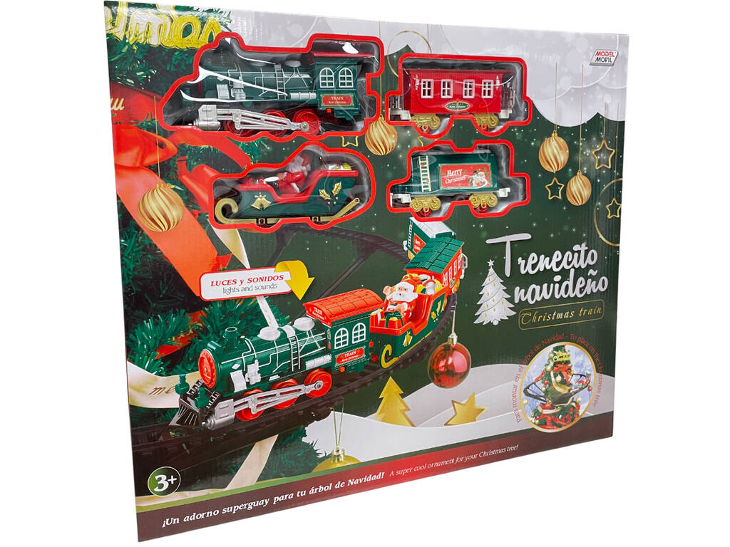 Train de Noël de 80 cm avec lumières et sons