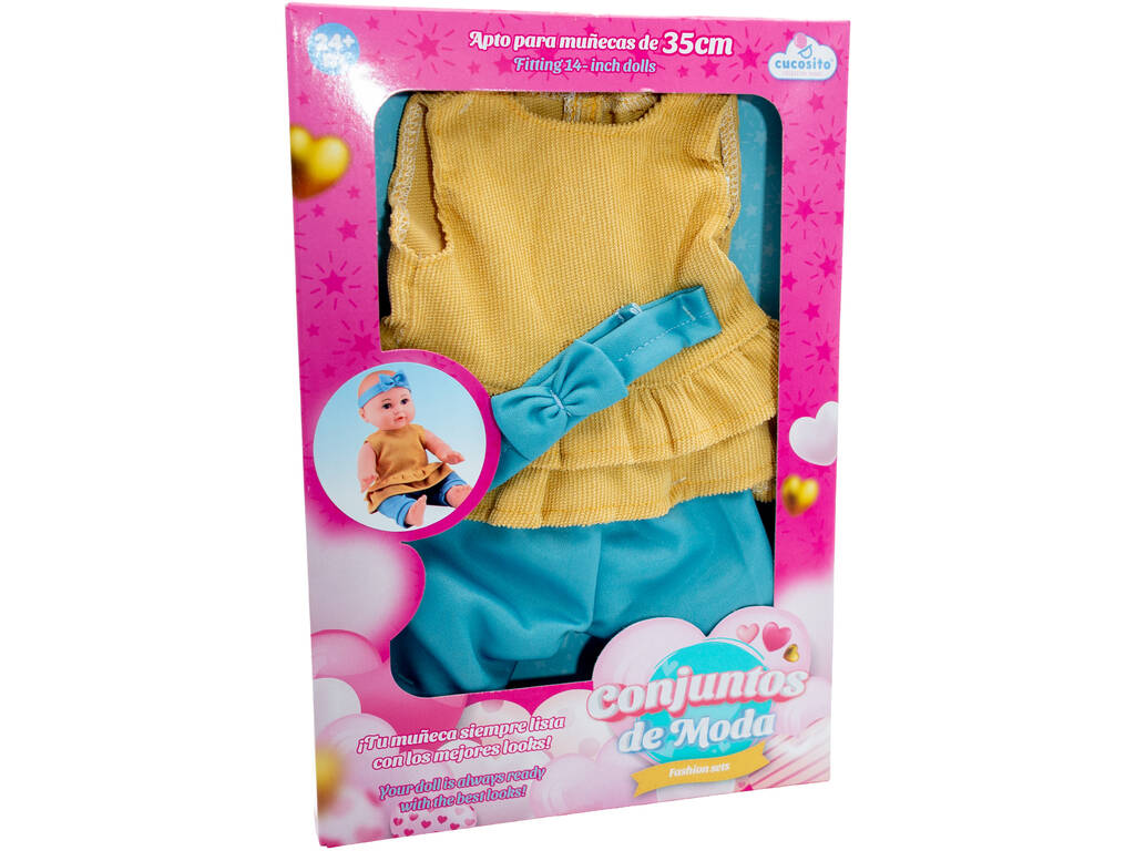 Ensemble de mode pour poupée bébé jaune et bleu