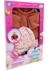 Ensemble de mode pour poupée bébé marron et rose