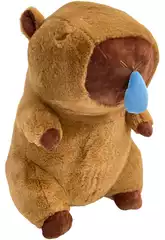 Peluche Capybara brun de 85 cm avec distemper