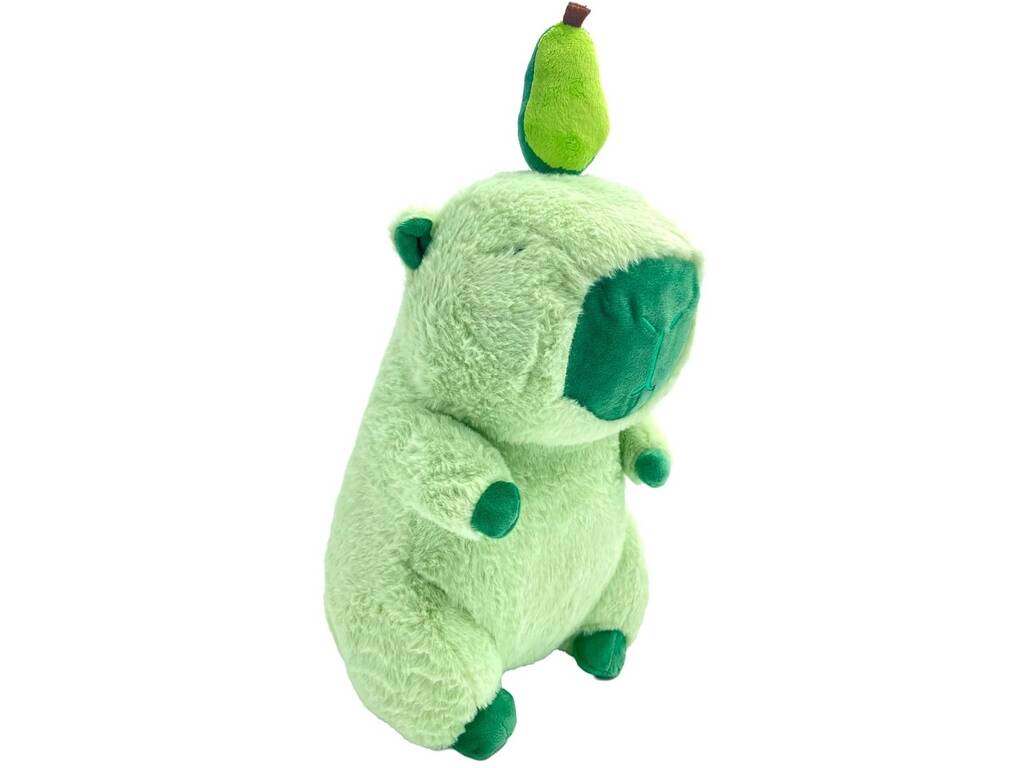 Peluche Capybara vert avec fruit, 33 cm