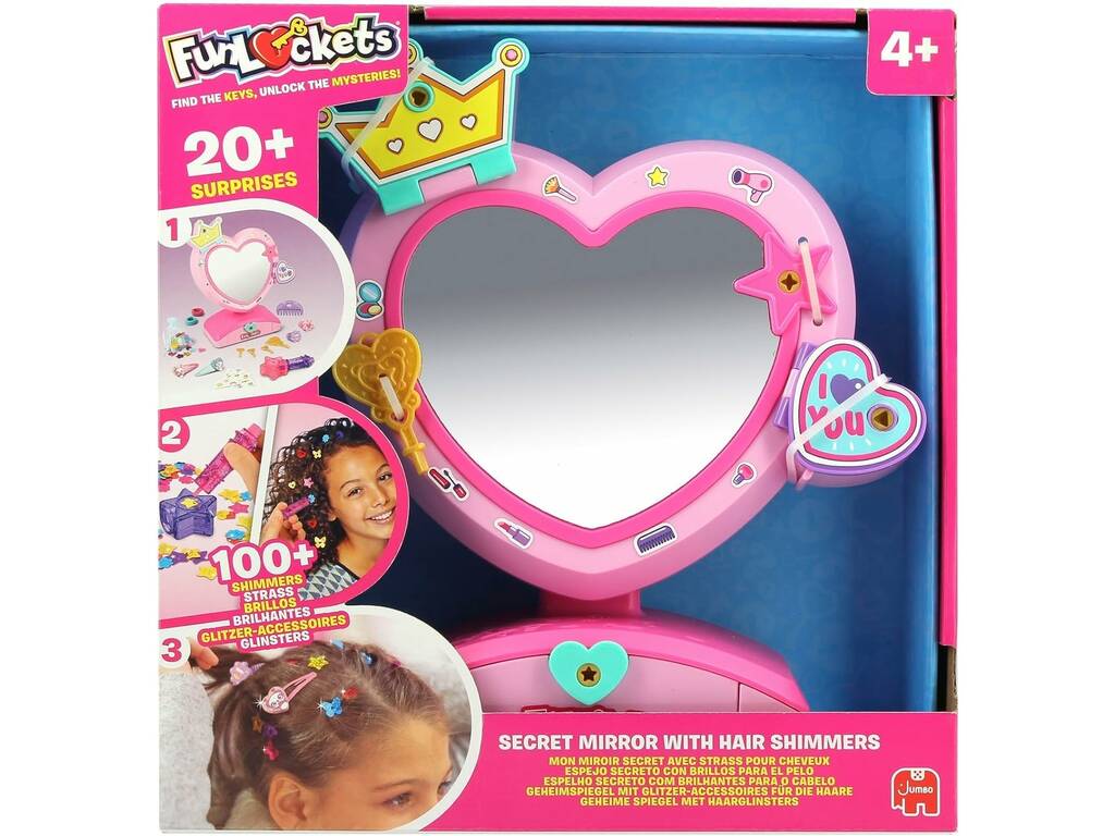FunLockets Espejo Secreto con Brillos para el Pelo
