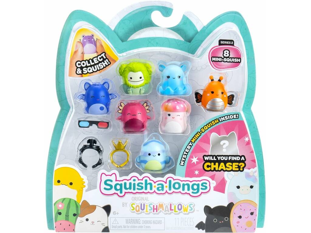Squish-a-longs Original par Squishmallows Pack 8 Mini-Squish
