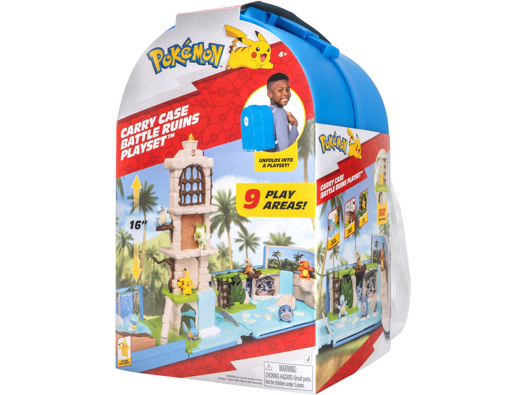 Sac à dos Pokémon Playset Monde en ruines avec figurine Pikachu