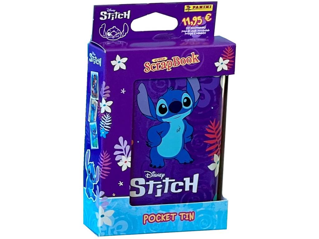 Disney Stitch Super ScrapBook Boîte métallique avec 10 pochettes