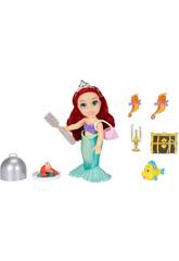 Disney Princess Boneca Ariel de 15 cm com Flounder e Sebastian