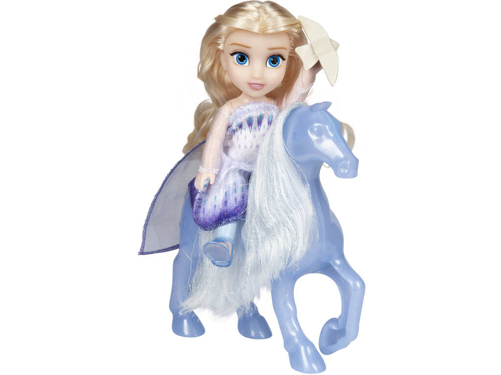 Poupée Disney Frozen Elsa, la reine des neiges, 15 cm, avec Nook et brosse