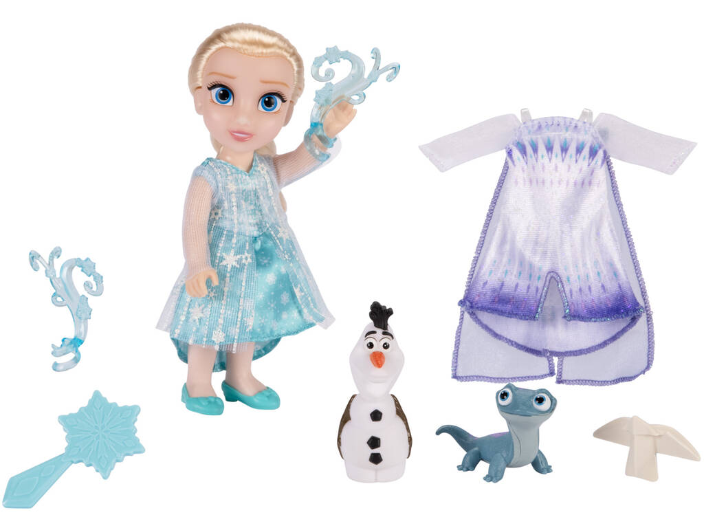 Disney Frozen Boneca Elsa de 15 cm com Olaf e Bruni