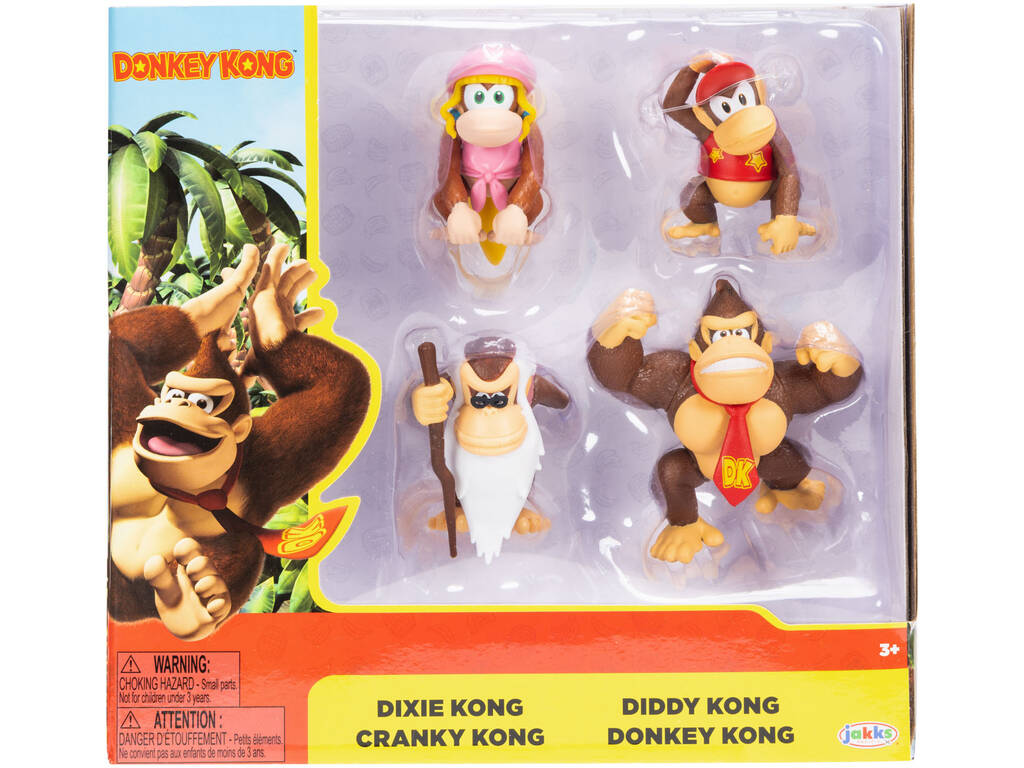 Donkey Kong Pack 4 figurines de 6 cm