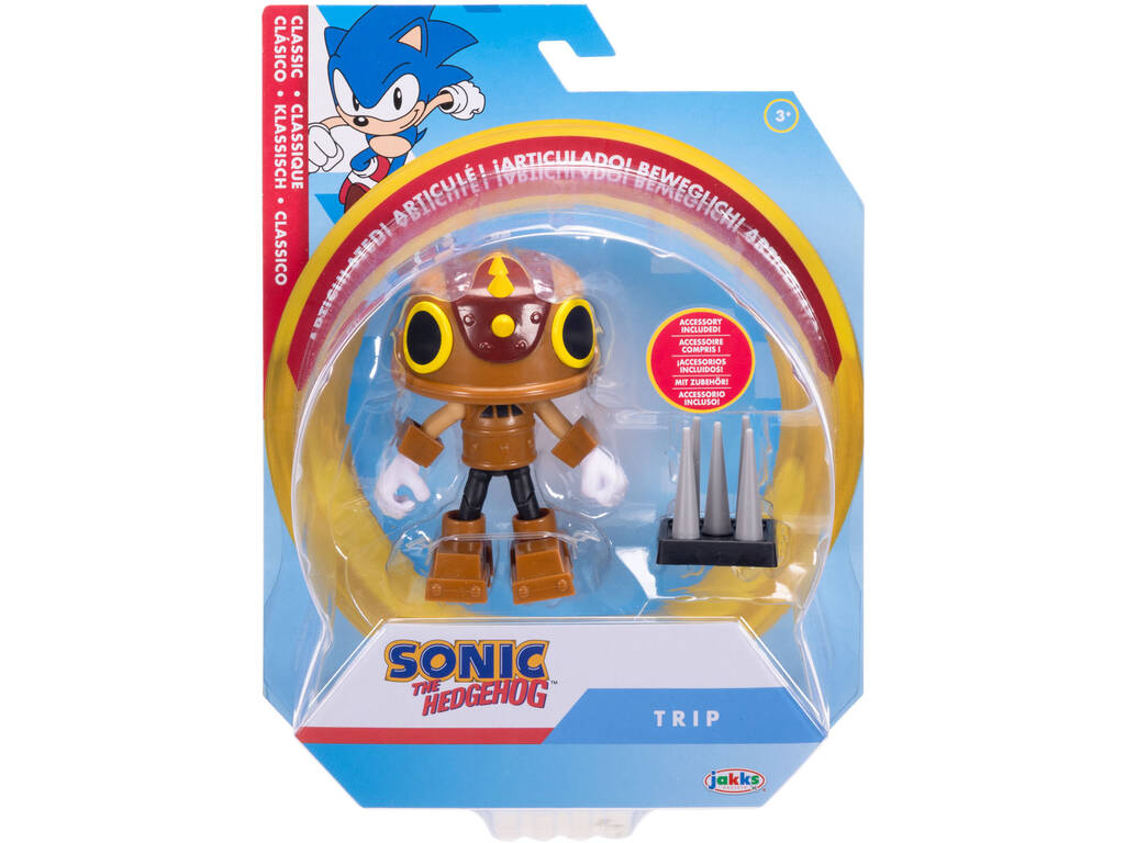Sonic The Hedgehog Figurine articulée de 10 cm avec accessoire